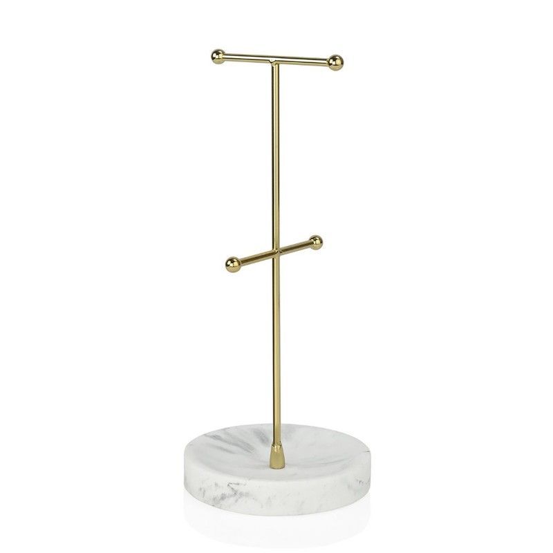 Joyero Dorado/Efecto Mármol, Ø12x28cm