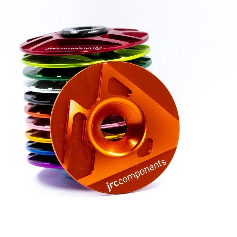 JRC Ahead Stem Top Cap | Aluminium | JRC Logo Orange