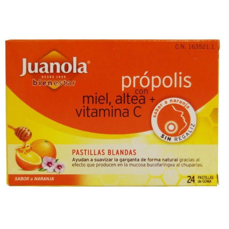 Juanola Pastillas Blandas Propolis Miel Vit C 24u