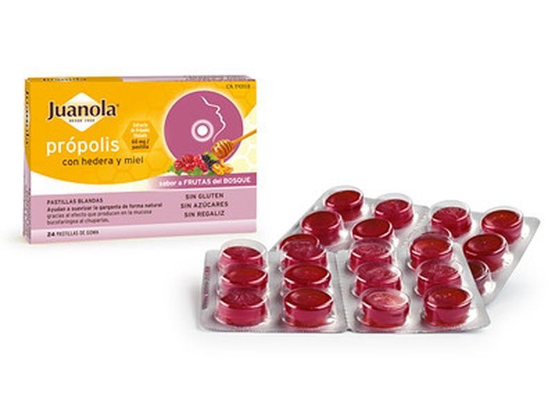 Juanola Própolis Sabor Frutas del Bosques 24 Pastillas de Goma