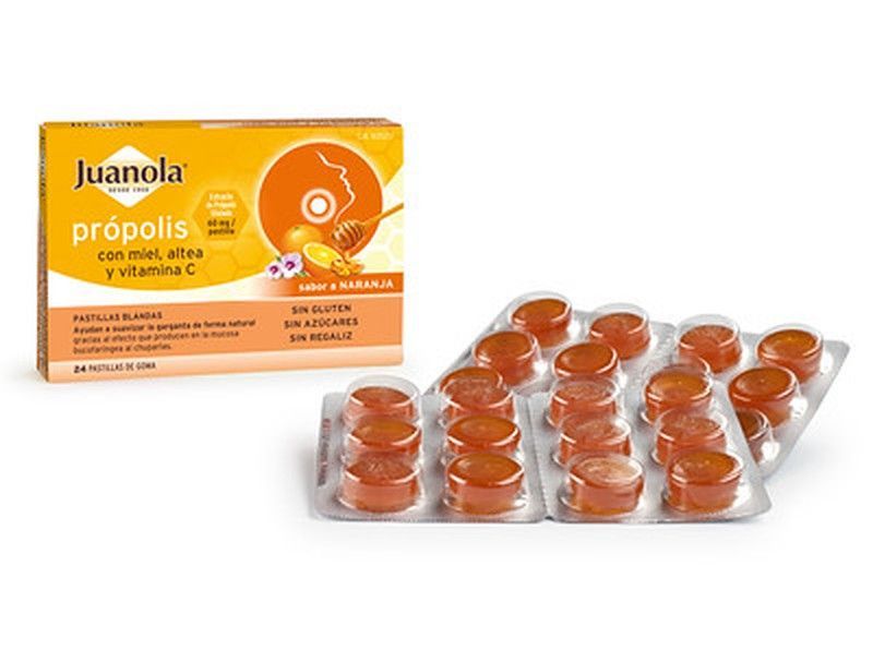 Juanola Própolis Sabor Naranja 24 Pastillas de Goma
