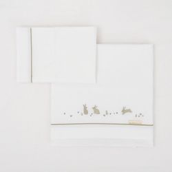 Juego 3 piezas sábanas algodón 100% (50x80/90) Casual Bunny