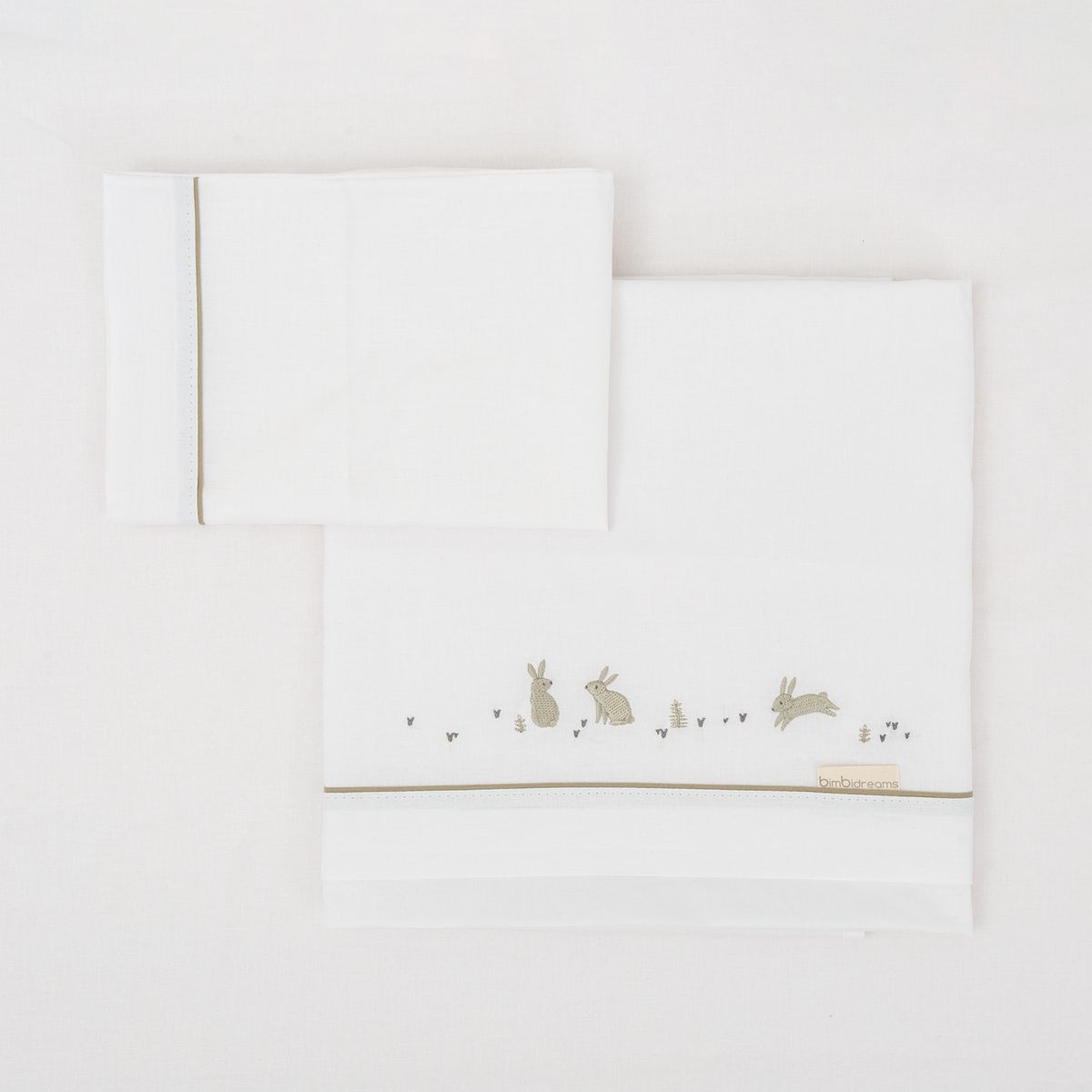 Juego 3 piezas sábanas algodón 100% (60x120) Casual Bunny