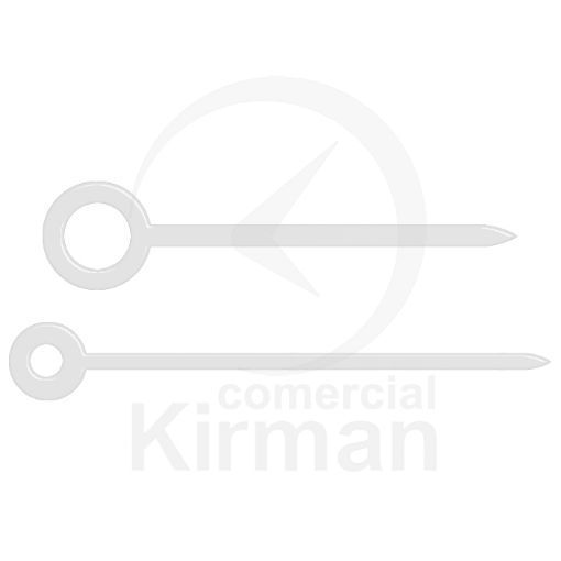 Juego Agujas Reloj Metal Cromado 259034 Calibres Diámetro (Horaria 100mm - 50mm Minutera)