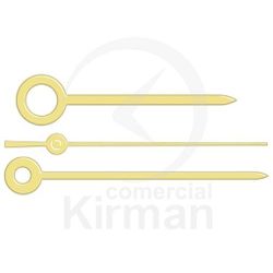 Juego Agujas Reloj Metal Dorado 259009 Calibres Diámetro (Horaria 110mm - 65mm Minutera - 20mm Segundera)