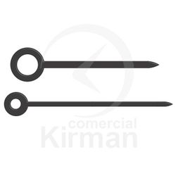 Juego Agujas Reloj Metal Negro 259001 Calibres Diámetro (Horaria 100mm - 50mm Minutera)