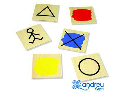 Juego andreutoys bloques logicos atributos 20 piezas 27x10x5 cm