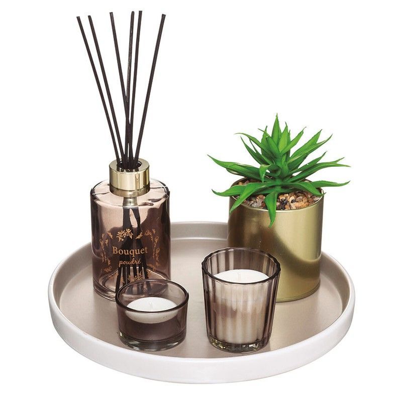 Juego aromas con bandeja regalo + planta artificial