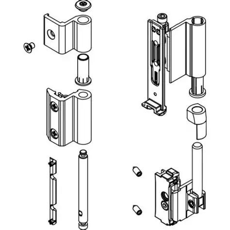 JUEGO BISAGRAS OSCILOBATIENTES - 80 KG - INOX