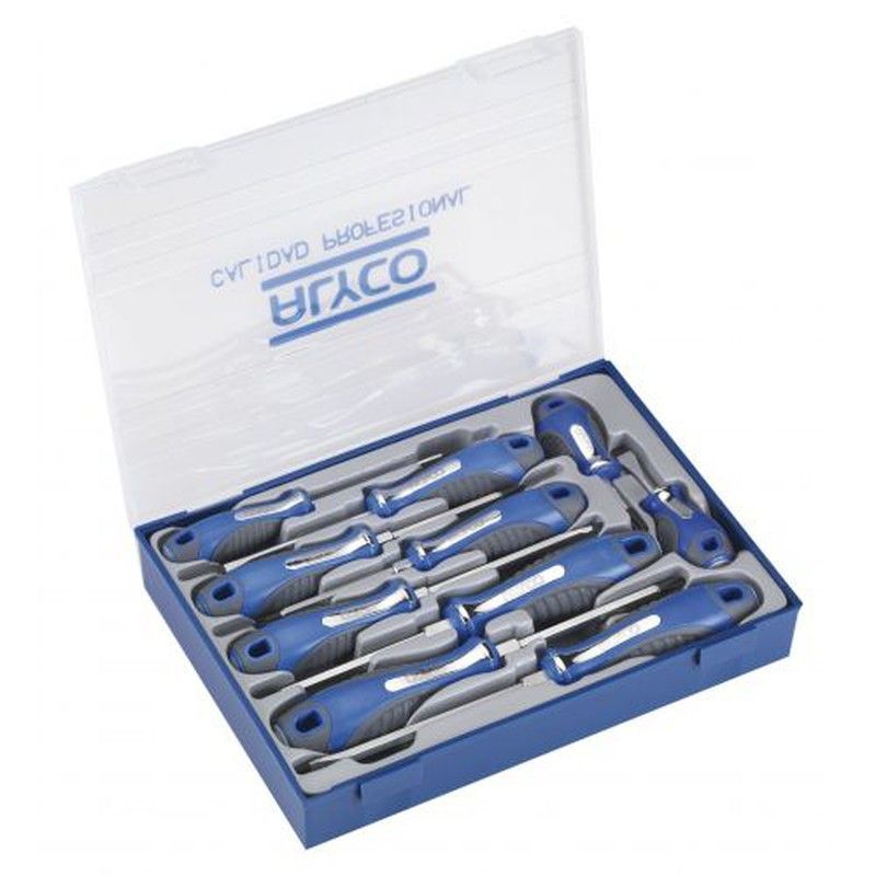 Juego De 10 Destornilladores En Caja De Plástico ALYCO, Referencia 119090