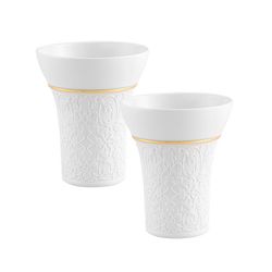 Juego de 2 copas de porcelana en blanco, 9,6 x 9,6 x 11,5 cm | Gryphus