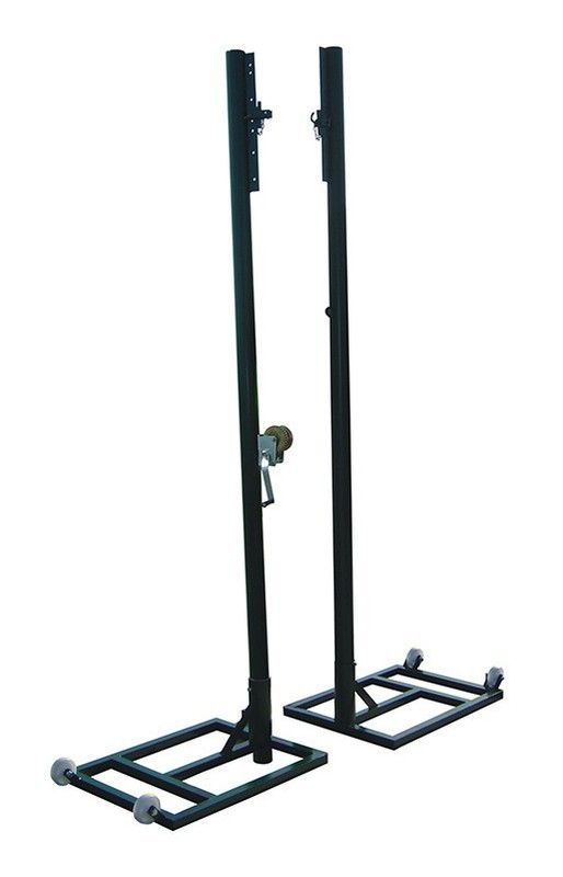 Juego de 2 postes de voleibol trasladables de 8 cm de diámetro