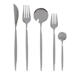 Juego de 20 cubiertos de acero en plateado, 30 x 26 x 36 cm | Sea Side