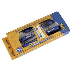 Juego De 5 Destornilladores Con Boca Plana Y Mango Bimaterial En Caja De CatonALYCO, Referencia 119057