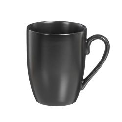 Juego De 6 Tazas Porcelana Yumei 350 Ml Negra  Kozina