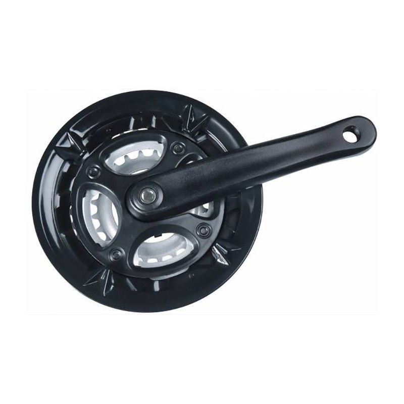 Juego de bielas y plato mijnenpieper wing aluminio 24/34/42d. 170 mm eje cuadradillo negro