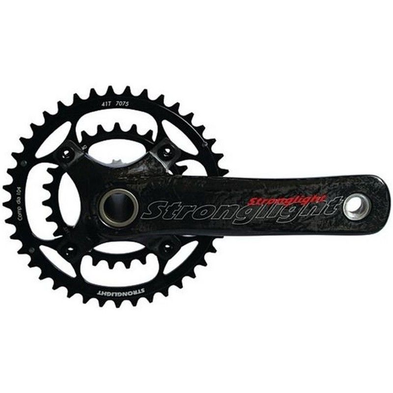 Juego de bielas y platos stronglight carbon vision 175 mm 2x10v 41x27d negro