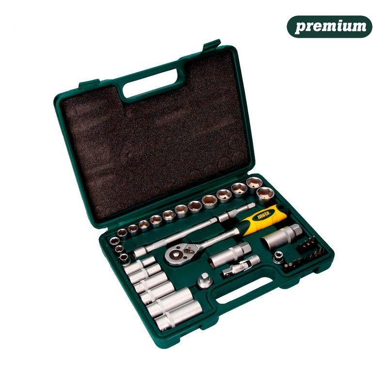 Juego de bocallaves y acc. Enc. 3/8"- 40 pcs-cr.v ek502