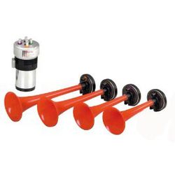 Juego de bocinas musicales (4 trompetas ROJAS)