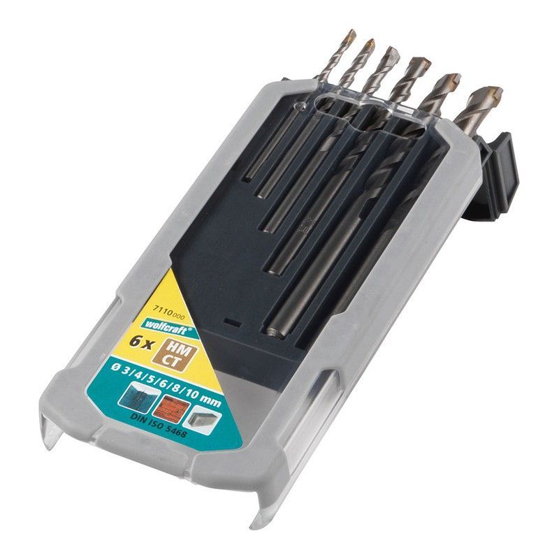 Juego De Brocas Especiales Para Hormigón Ct De 6 Piezas Ø 3-10 7110000 Wolfcraft