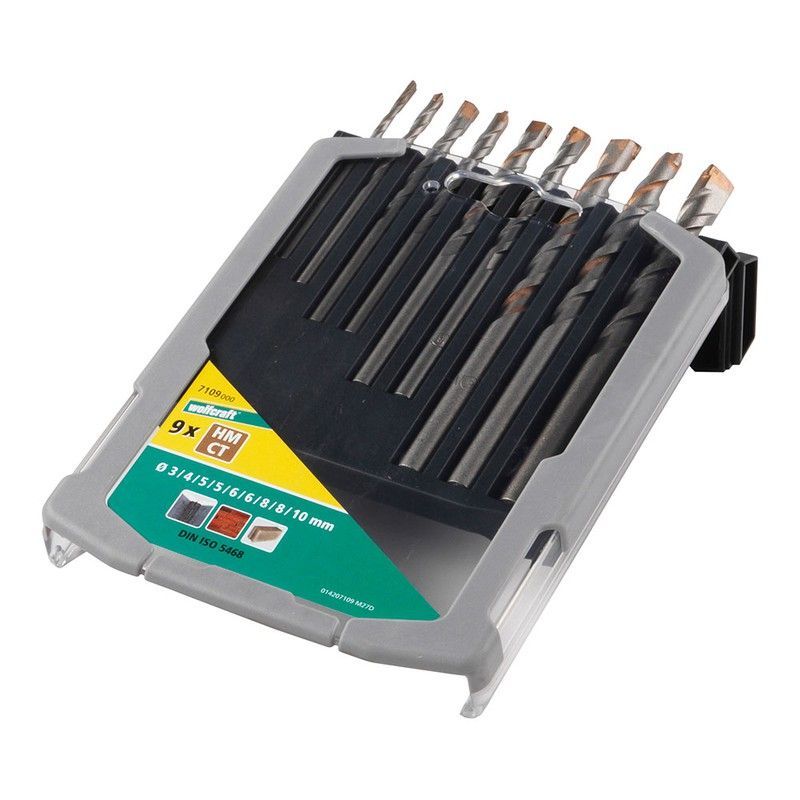 Juego De Brocas Especiales Para Hormigón Ct De 9 Piezas Ø 3-10 7109000 Wolfcraft