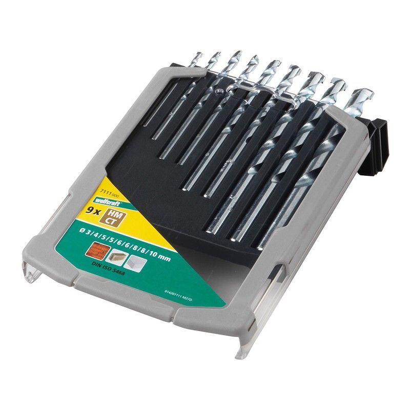 Juego De Brocas Para Piedra Ct De 9 Piezas, Ø 3-10mm 7111000 Wolfcraft