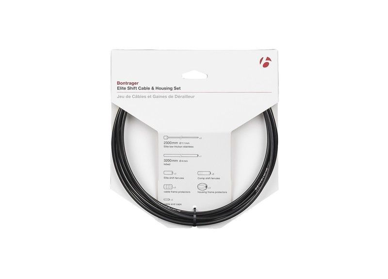 Juego de cable/funda de cambio bontrager elite 4 mm negro