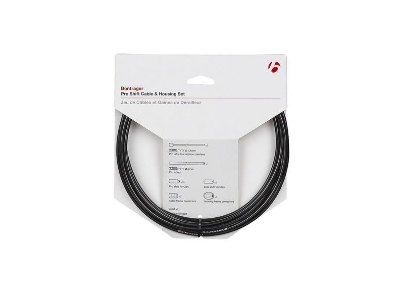 Juego de cable/funda del cambio bontrager pro 4 mm negro