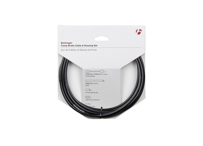 Juego de cables/fundas de freno bontrager comp 5 mm negro