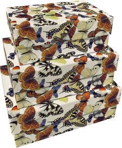 Juego de Cajas Set 3 Mariposas Sköna Ting Suecia