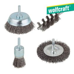 Juego De Cepillos, Vástago Redondo 6 Mm 2133000 Wolfcraft