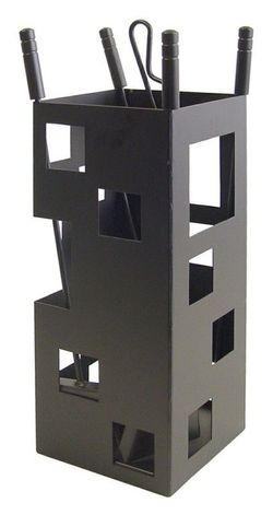 Juego de chimenea cuadrado 4 piezas