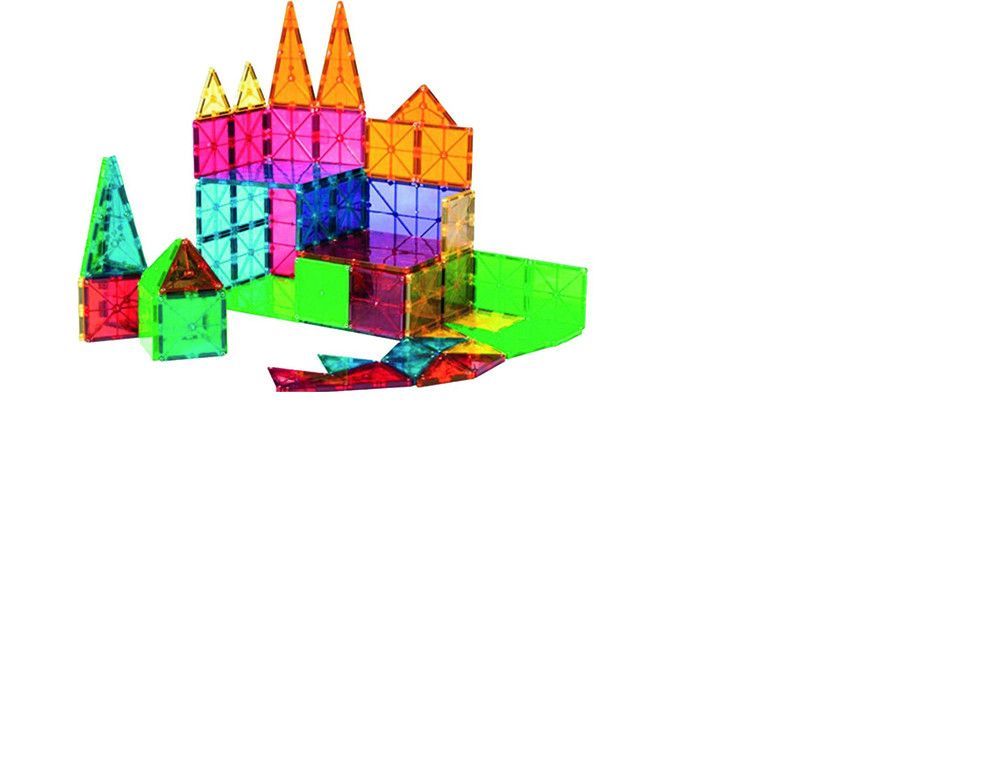 Juego de construccion amaya magtiles 104 piezas 3d formas y colores surtidos
