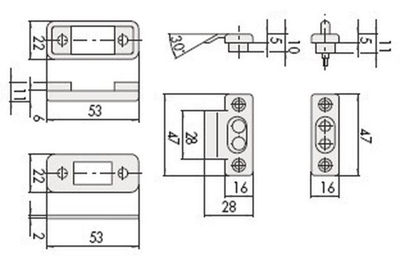 Juego de contactores eléctricos.
