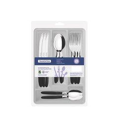 Juego De Cubiertos 25 Pzas Negro Ipanema