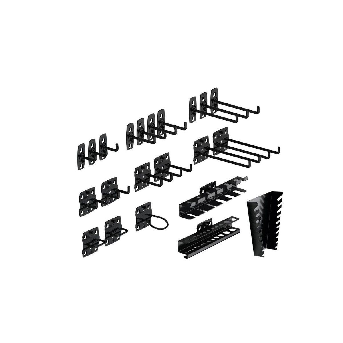 Juego de ganchos negros (22 piezas)