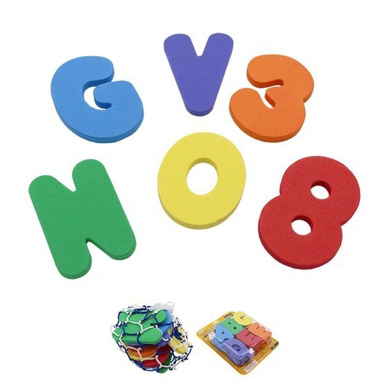 Juego de letras y números foam