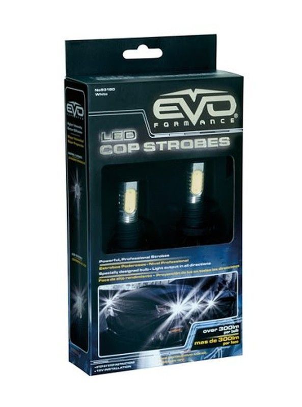 Juego de luces led estroboscopicas de policía blancos