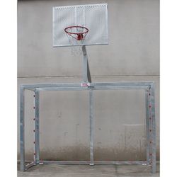 Juego de porterías para fútbol sala y canasta basket galvanizadas