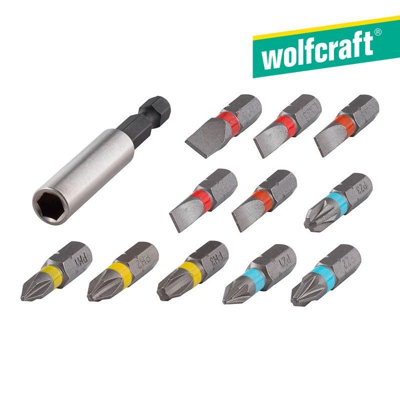 Juego De Puntas Solid, Con Portapuntas Magnético 2445000 Wolfcraft