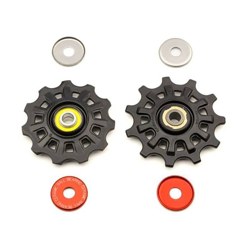 Juego de ruletas campagnolo super record 11v negro