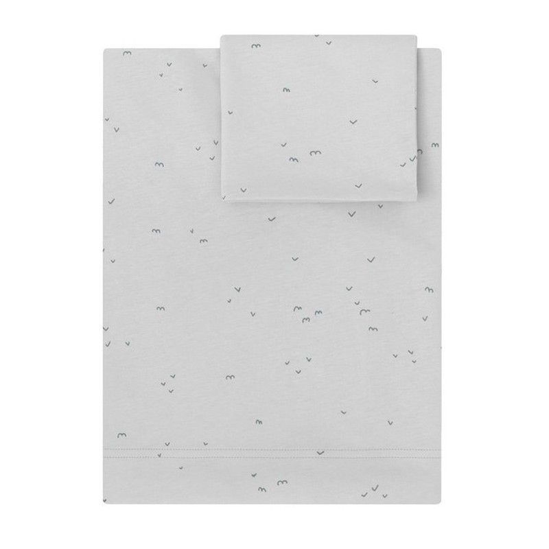 Juego de sábanas cuna BabyClic Delta verde oceano