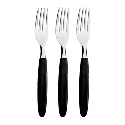 Juego De Tenedores De Mesa 3 Piezas Ipanema Negro 19,1Cm Tramontina