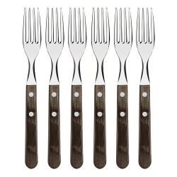 Juego De Tenedores Jumbo De Mesa 6 Piezas Polywood Castaño 20,5Cm Tramontina