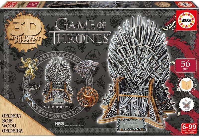Juego de Tronos - 3D de Madera
