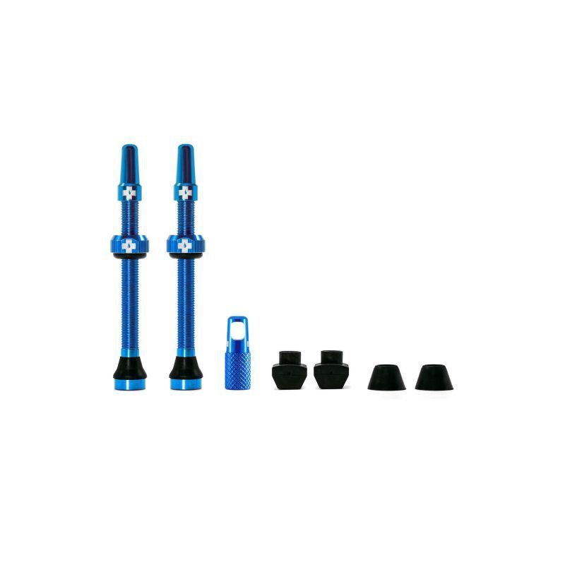 Juego de valvulas muc-off aluminio tubeless 60 mm azul