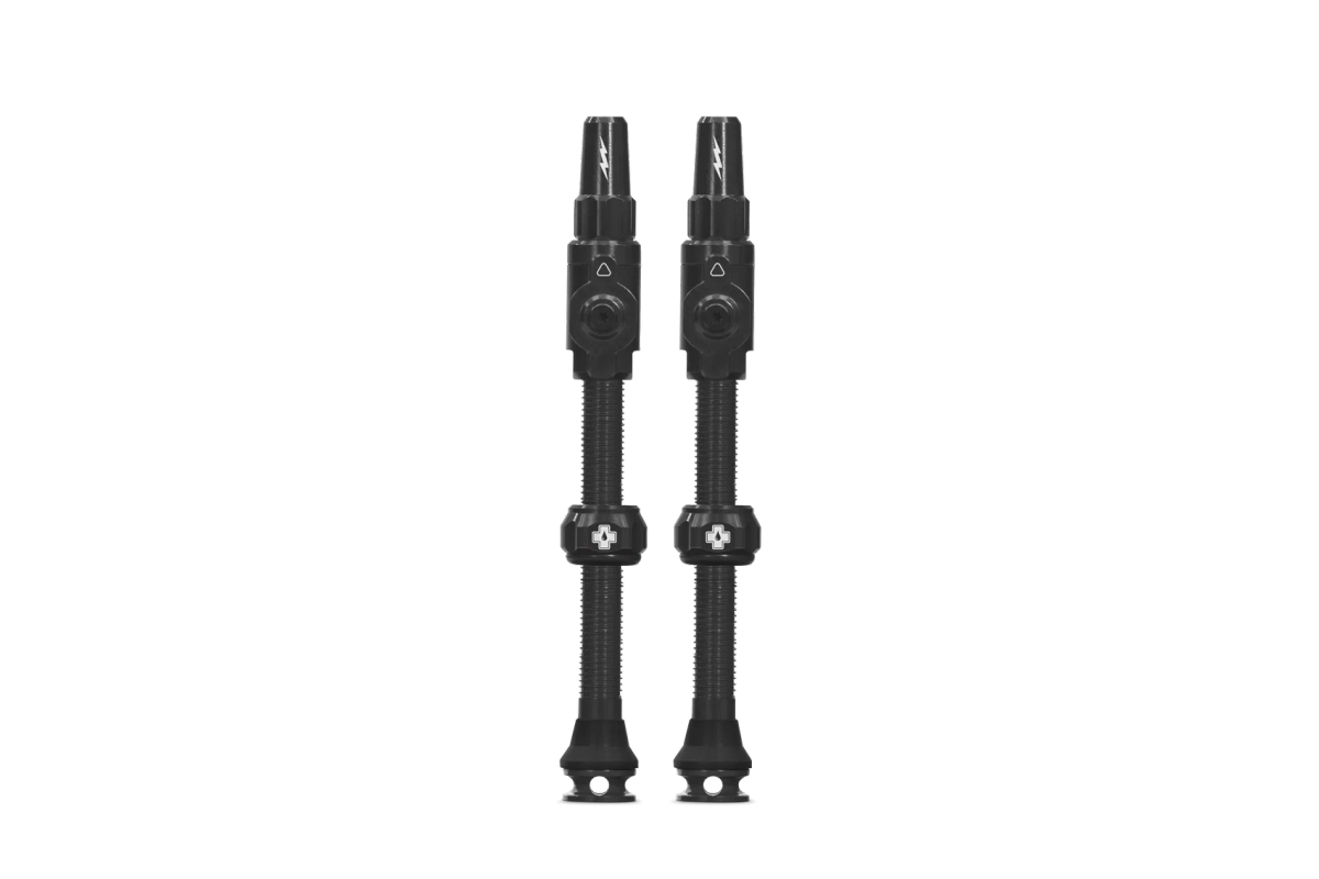 Juego de Válvulas Muc-Off Big Bore Lite Tubeless XL 60mm 🔩🚴‍♂️ Aluminio Negro | Flujo Máximo de Aire | Ultra Ligeras