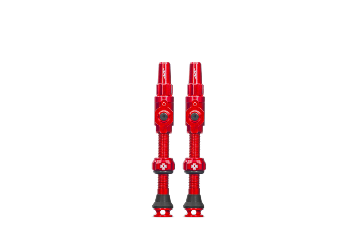 Juego de Válvulas Tubeless Muc-Off Big Bore Lite 45 mm Rojo 🚴‍♂️🔥 | Flujo Rápido y Máxima Ligereza ⚡