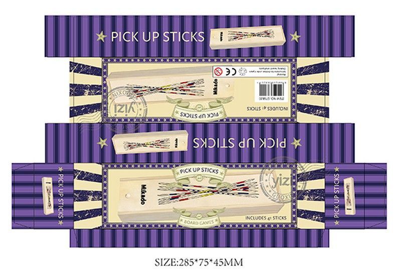 Juego mikado madera 41piezas