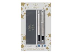 Juego parker im essential acero ct boligrafo + pluma